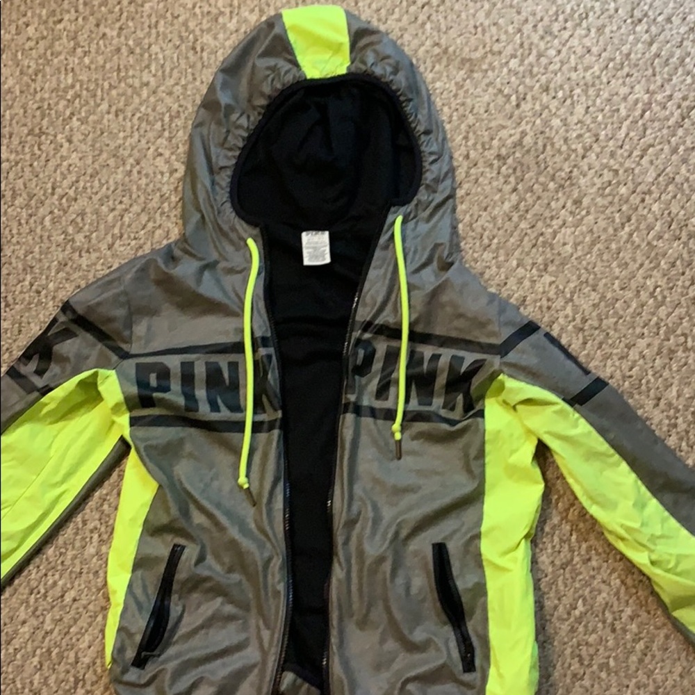 Pink windbreaker jacket
